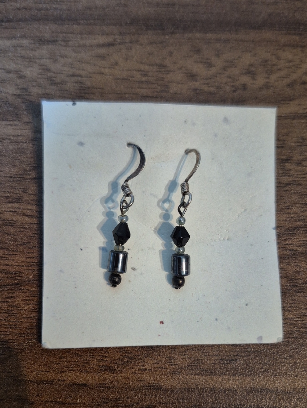 #4 Black Hematite Bead Drop Earrings - Women Jewelry